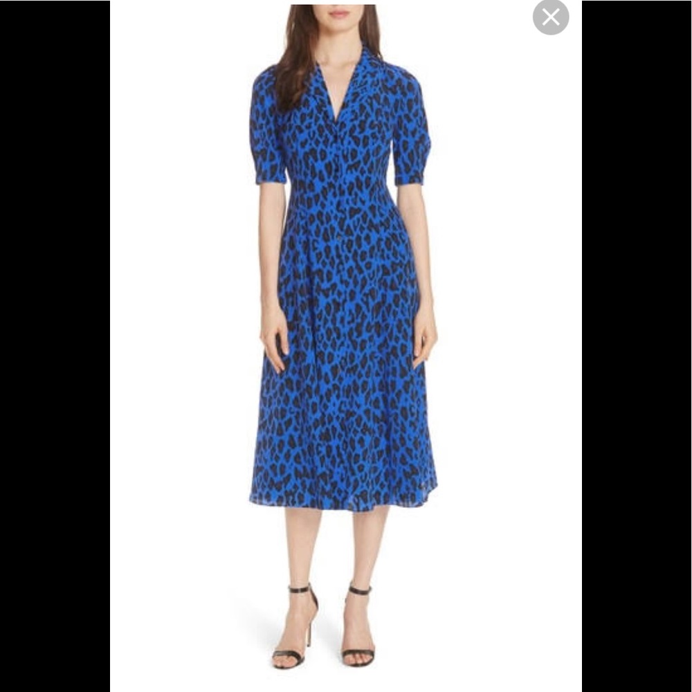 Diane Von Furstenberg Cinch Sleeve Shirt Dress